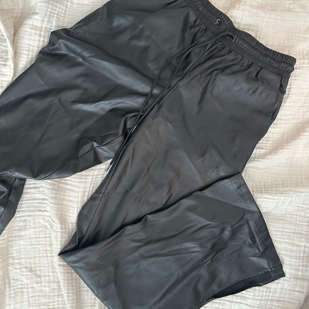 Sanctuary Morgan Leather Like Pant in Black Night